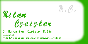 milan czeizler business card