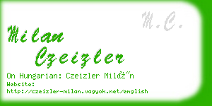 milan czeizler business card